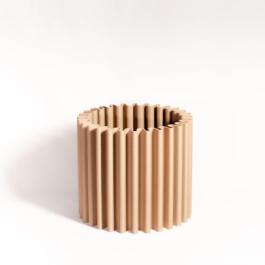 cog flow pot large almond