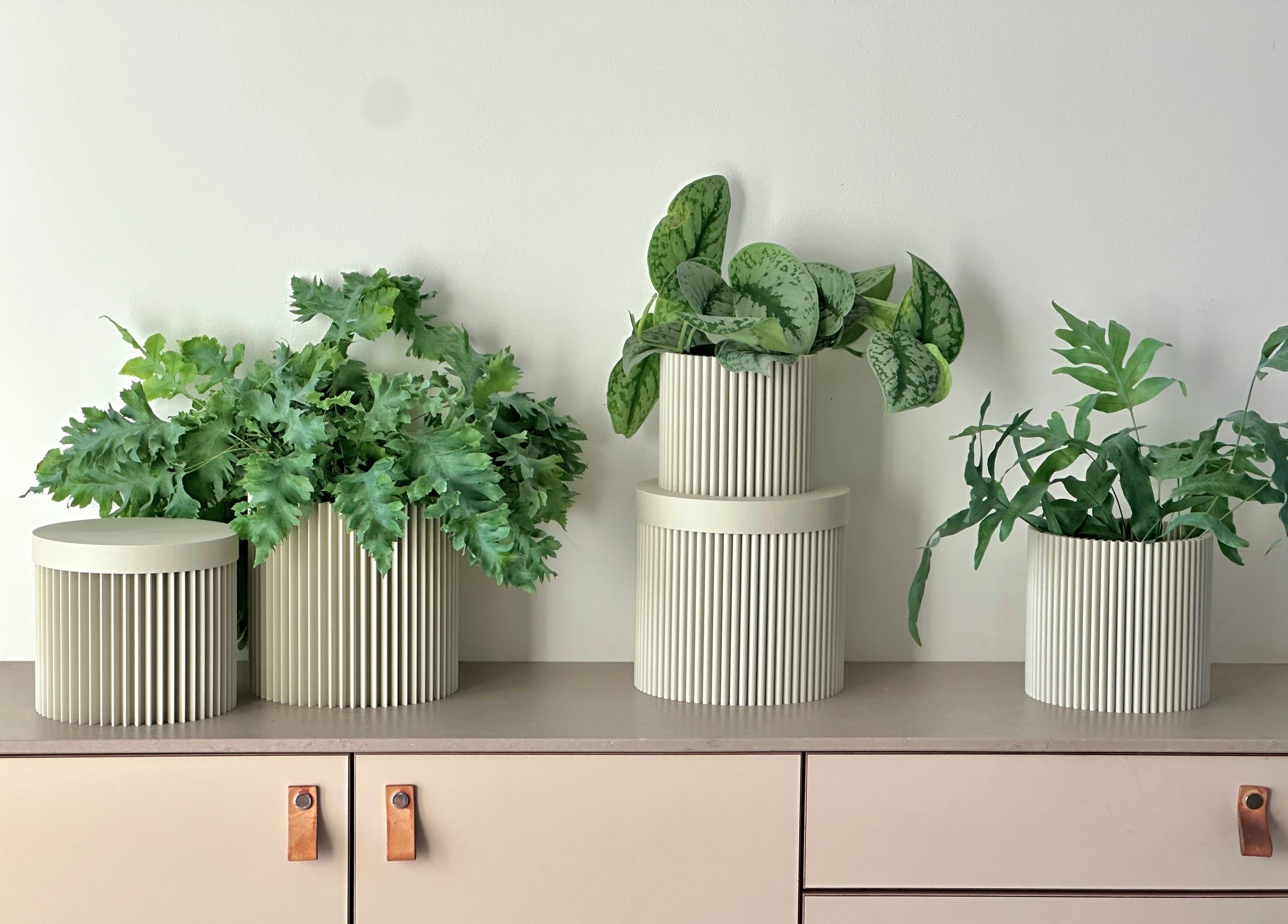 cog form interial design flower pots